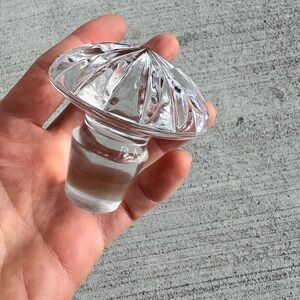 Vintage Cut Glass Bottle Stopper – Decorative Crystal Style Barware Topper